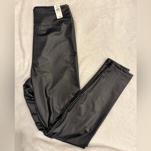 Aerie Black Faux Leather Leggings
